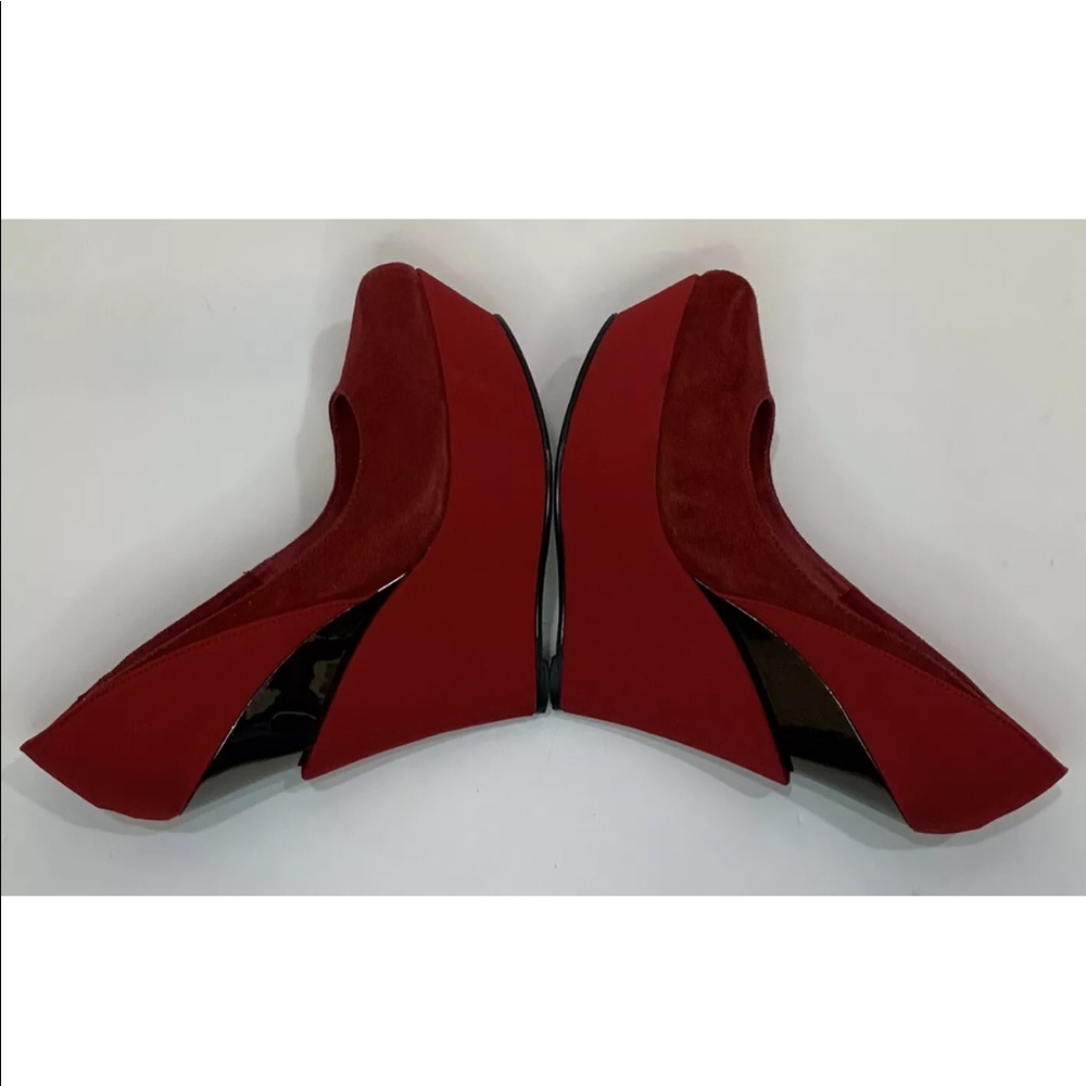 Two Lips Rapture Suede Platform Wedges - Picture 5 of 12